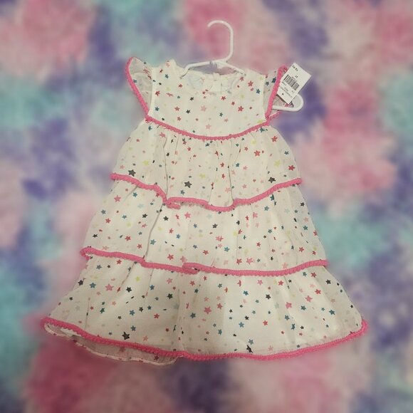 Cute Star Ruffled Toddler Spring/Summer Dress 3T - Picture 6 of 7